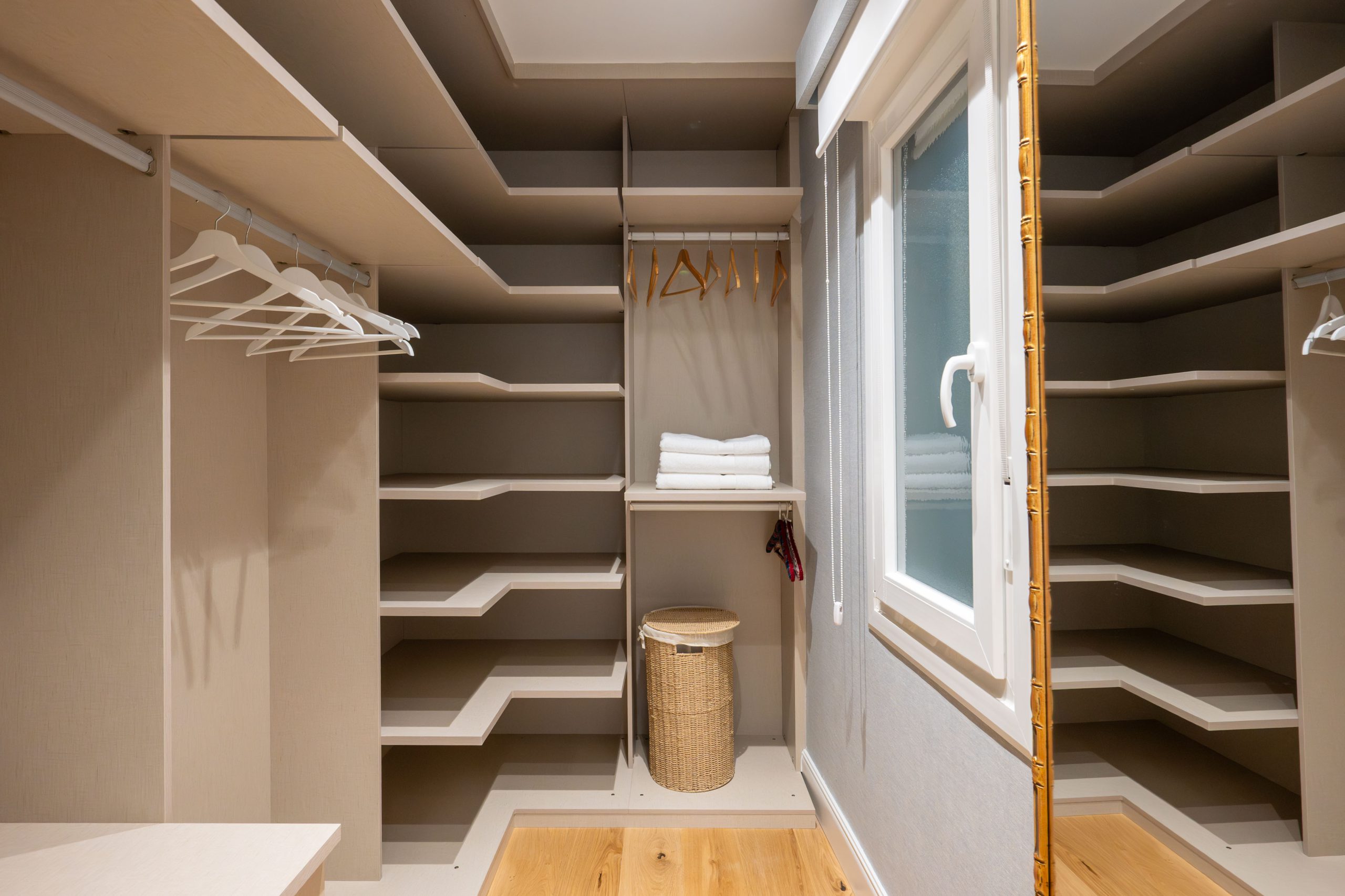 Walk-in wardrobe at Cathedral Prestige Suite